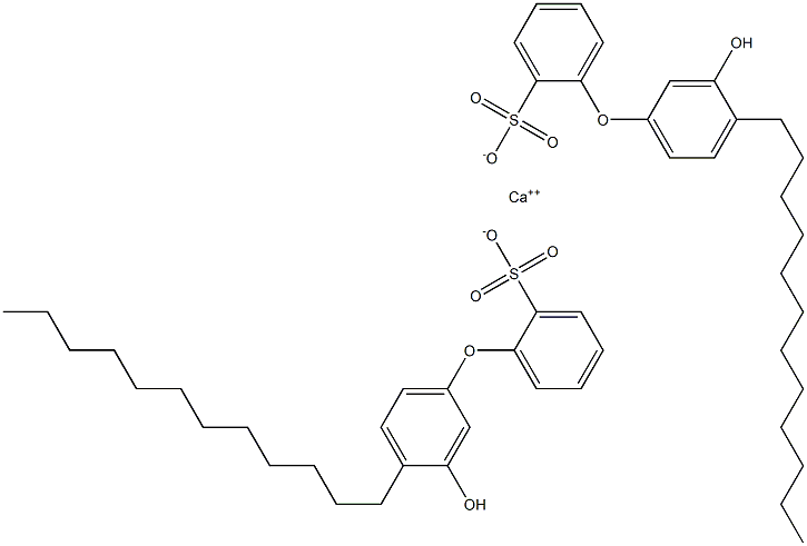 Bis(3'-hydroxy-4'-dodecyl[oxybisbenzene]-2-sulfonic acid)calcium salt 结构式