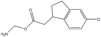 1-Aminomethyl-5-chloro-2,3-dihydro-1H-indene-1-acetic acid 结构式