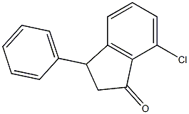 2,3-Dihydro-7-chloro-3-(phenyl)-1H-inden-1-one 结构式