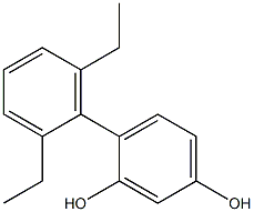4-(2,6-Diethylphenyl)benzene-1,3-diol 结构式