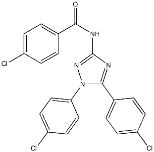 1-(4-Chlorophenyl)-5-(4-chlorophenyl)-3-((4-chlorobenzoyl)amino)-1H-1,2,4-triazole 结构式