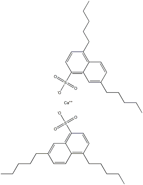 Bis(4,7-dipentyl-1-naphthalenesulfonic acid)calcium salt 结构式