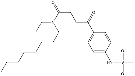 N-Ethyl-N-octyl-4-(4-methylsulfonylaminophenyl)-4-oxobutyramide 结构式