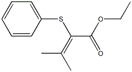 2-(Phenylthio)-3-methyl-2-butenoic acid ethyl ester 结构式