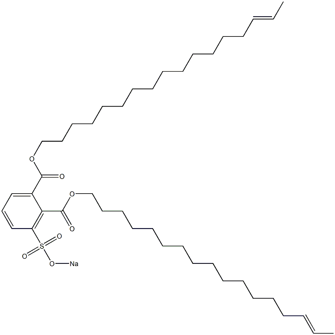 3-(Sodiosulfo)phthalic acid di(15-heptadecenyl) ester 结构式