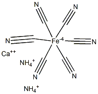 Ammonium calcium hexacyanoferrate(II) 结构式