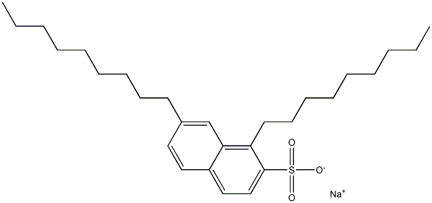 1,7-Dinonyl-2-naphthalenesulfonic acid sodium salt 结构式