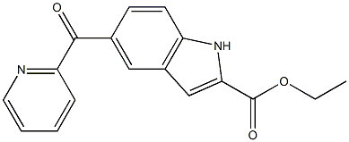 5-[(2-Pyridinyl)carbonyl]-1H-indole-2-carboxylic acid ethyl ester 结构式