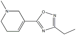 3-Ethyl-5-[(1,2,5,6-tetrahydro-1-methylpyridin)-3-yl]-1,2,4-oxadiazole 结构式