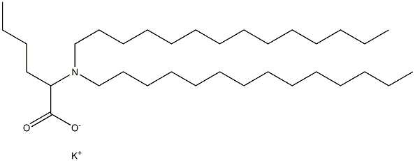 2-(Ditetradecylamino)hexanoic acid potassium salt 结构式