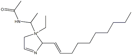1-[1-(Acetylamino)ethyl]-2-(1-decenyl)-1-ethyl-3-imidazoline-1-ium 结构式