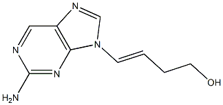 9-[(E)-4-Hydroxy-1-butenyl]-9H-purin-2-amine 结构式