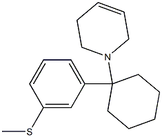 1,2,3,6-Tetrahydro-1-[1-[3-methylthiophenyl]cyclohexyl]pyridine 结构式