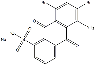 5-Amino-6,8-dibromo-9,10-dihydro-9,10-dioxoanthracene-1-sulfonic acid sodium salt 结构式