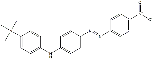 N,N,N-Trimethyl-4-[4-[(4-nitrophenyl)azo]anilino]benzenaminium 结构式