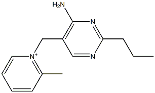 1-(2-Propyl-6-amino-5-pyrimidinylmethyl)-2-methylpyridinium 结构式