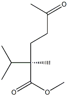 [R,(-)]-2-Isopropyl-2-methyl-5-oxohexanoic acid methyl ester 结构式