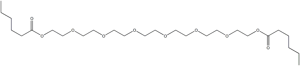 2,2'-[1,2-Ethanediylbis[oxy(2,1-ethanediyl)oxy(2,1-ethanediyl)oxy]]bis(ethanol hexanoate) 结构式