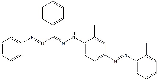 3,5-Diphenyl-1-[4-[(o-tolyl)azo]-o-tolyl]formazan 结构式