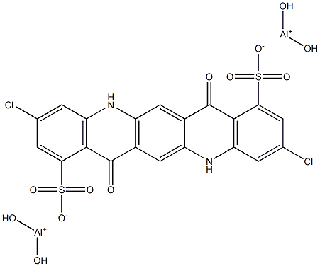 3,10-Dichloro-5,7,12,14-tetrahydro-7,14-dioxoquino[2,3-b]acridine-1,8-disulfonic acid bis(dihydroxyaluminum) salt 结构式