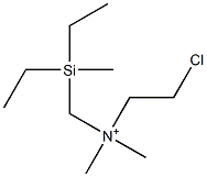 (2-Chloroethyl)dimethyl[(diethylmethylsilyl)methyl]aminium 结构式
