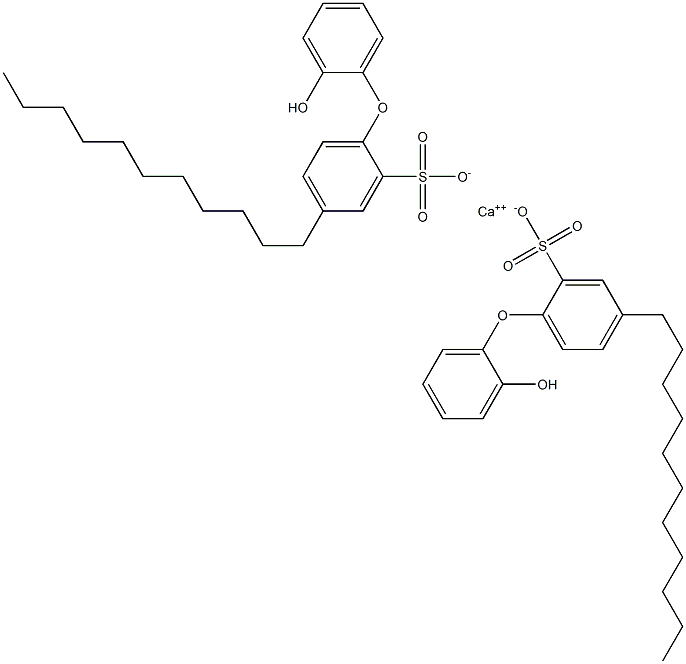 Bis(2'-hydroxy-4-undecyl[oxybisbenzene]-2-sulfonic acid)calcium salt 结构式