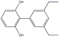 2-(3,5-Diethylphenyl)benzene-1,3-diol 结构式