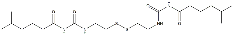 1,1'-[Dithiobis(2,1-ethanediyl)]bis(3-(5-methylhexanoyl)urea) 结构式