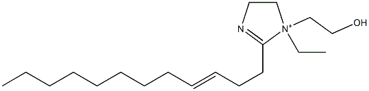 2-(3-Dodecenyl)-1-ethyl-1-(2-hydroxyethyl)-2-imidazoline-1-ium 结构式