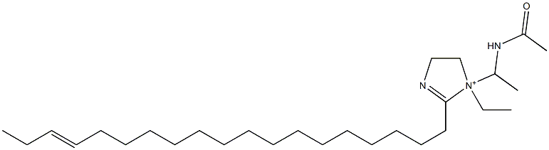 1-[1-(Acetylamino)ethyl]-1-ethyl-2-(16-nonadecenyl)-2-imidazoline-1-ium 结构式
