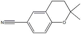 2,2-Dimethyl-3,4-dihydro-2H-1-benzopyran-6-carbonitrile 结构式