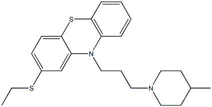 2-(Ethylthio)-10-[3-(4-methyl-1-piperidinyl)propyl]-10H-phenothiazine 结构式