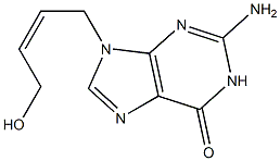 9-[(Z)-4-Hydroxy-2-butenyl]-2-amino-1,9-dihydro-6H-purin-6-one 结构式