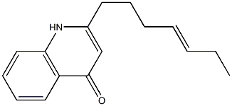 2-[(E)-4-Heptenyl]-4(1H)-quinolone 结构式