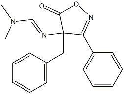 3-Phenyl-4-benzyl-4-[[(dimethylamino)methylene]amino]isoxazol-5(4H)-one 结构式