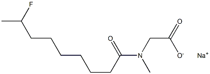 N-(8-Fluorononanoyl)-N-methylglycine sodium salt 结构式