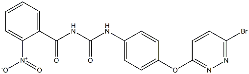 1-(2-Nitrobenzoyl)-3-[4-[(6-bromo-3-pyridazinyl)oxy]phenyl]urea 结构式