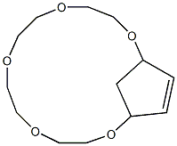 14,16-(1,2-Ethenediyl)-1,4,7,10,13-pentaoxacyclohexadecane 结构式