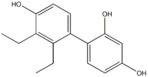 2',3'-Diethyl-1,1'-biphenyl-2,4,4'-triol 结构式
