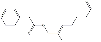 Phenylacetic acid 2,7-dimethyl-2,7-octadienyl ester 结构式