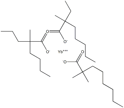 Ytterbium(2,2-dimethyloctanoate)(2-ethyl-2-methylheptanoate)(2-methyl-2-propylhexanoate) 结构式