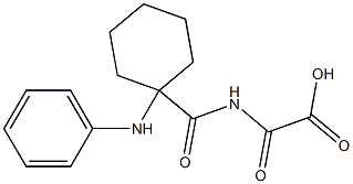 2-[[[1-[Phenylamino]cyclohexyl]carbonyl]amino]-2-oxoacetic acid 结构式