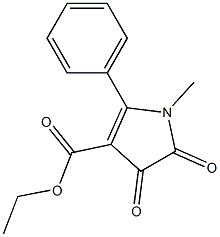 2,3-Dihydro-2,3-dioxo-1-methyl-5-phenyl-1H-pyrrole-4-carboxylic acid ethyl ester 结构式