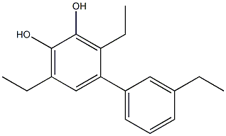 3,6-Diethyl-4-(3-ethylphenyl)benzene-1,2-diol 结构式