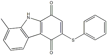 3-(Phenylthio)-8-methyl-9H-carbazole-1,4-dione 结构式