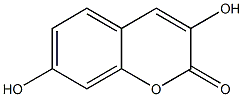 3-Hydroxy-7-(2H)hydroxy-2H-1-benzopyran-2-one 结构式