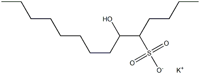 6-Hydroxytetradecane-5-sulfonic acid potassium salt 结构式