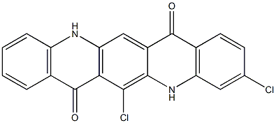 3,6-Dichloro-5,12-dihydroquino[2,3-b]acridine-7,14-dione 结构式