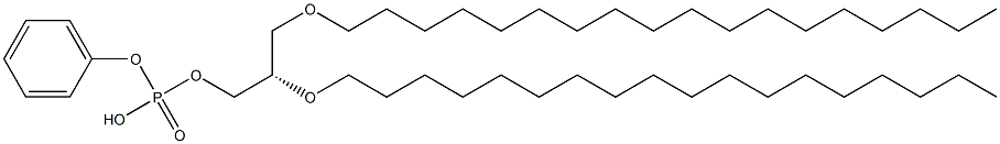 (-)-Phosphoric acid hydrogen phenyl(S)-2,3-bis(octadecyloxy)propyl ester 结构式