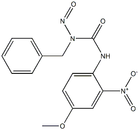 1-Benzyl-1-nitroso-3-(4-methoxy-2-nitrophenyl)urea 结构式